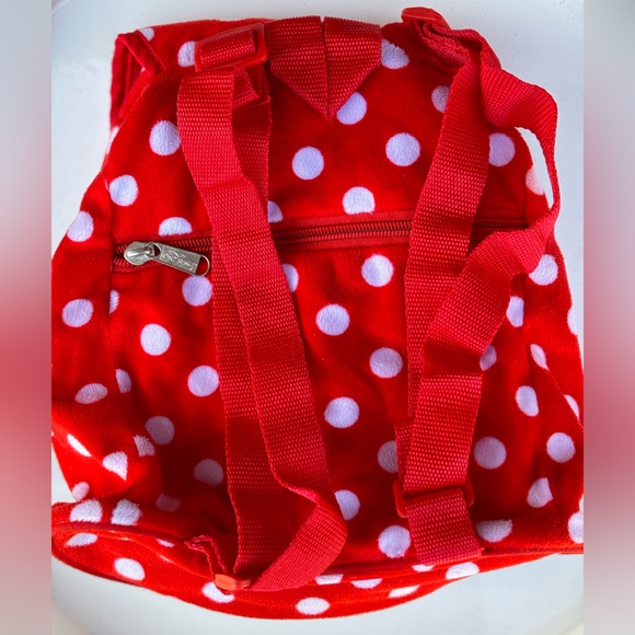 Combo Children's Minnie Backpack and hat. Red with white polka dots FF1 - Picture 5 of 10
